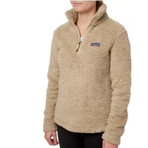 Patagonia Los Gatos 1/4 Zip Fleece Pullover tan size medium slim fit